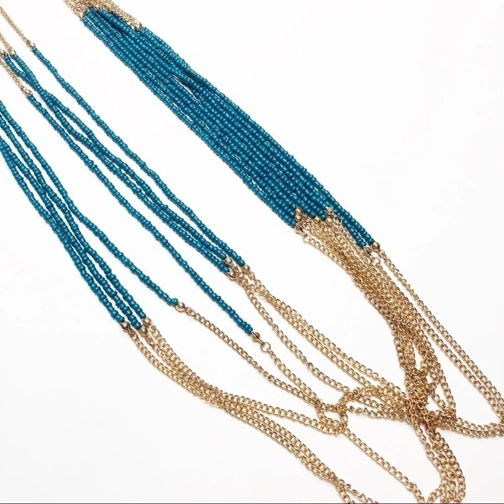 Multi-bead long necklance